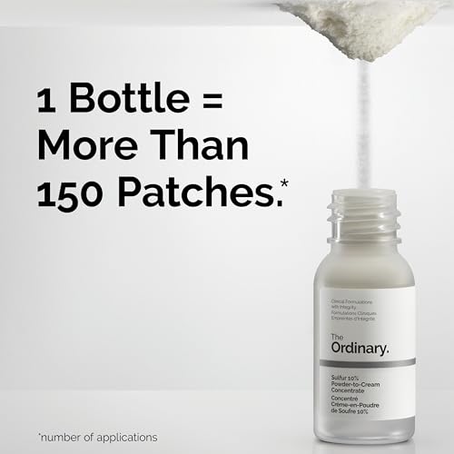 The Ordinary Sulfur 10% Powder-to-Cream Acne Spot Treatment 0.18 Oz - Fast Acne Relief