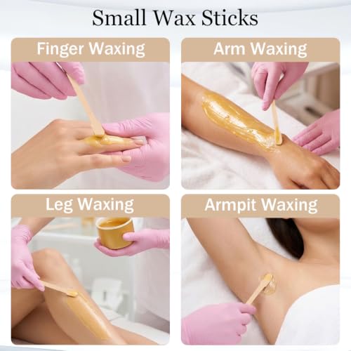GOLD HONEY 800PCS Wooden Wax Sticks for Hair Removal & Eyebrow Waxing