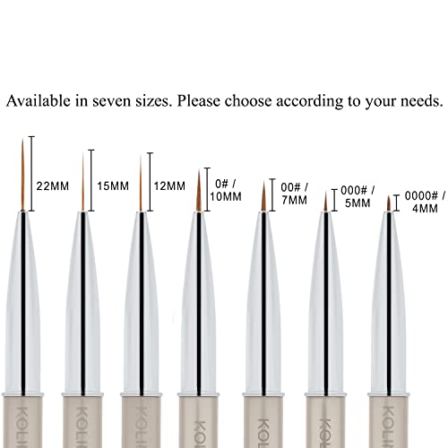 Beaute Galleria Kolinsky Sable Nail Art Brush - Liner #000 (5mm)