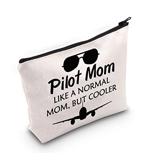 Pilot Mom Like a Normal Mom but Cooler Makeup Bag - Pilot Mom Variation MBMSO