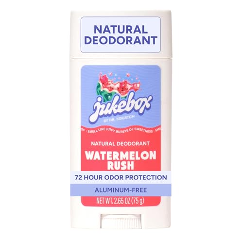 JUKEBOX Natural Women's Deodorant - Aluminum-Free, 72-Hour Odor Protection, Watermelon Rush