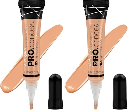 L.A. Girl HD Pro Conceal - Long-Wearing Creamy Concealer (2 Pack)
