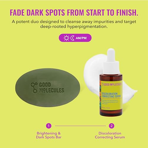 Brightening Skincare Set for Face & Body with Discoloration Serum & Cleansing Bar