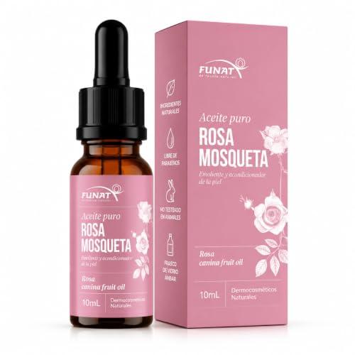 FUNAT 100% Pure Rosehip Oil - Facial & Skin Moisturizer - 0.3 Fl Oz - Pack of 1