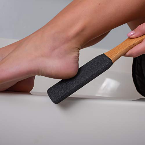 GranNaturals Wooden Foot File for Callus & Dead Skin Removal - Pedicure Rasp & Exfoliator