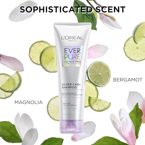 L'Oreal Paris EverPure Silver Care Shampoo for Gray Hair, 8.5 Fl Oz (Pack of 2)