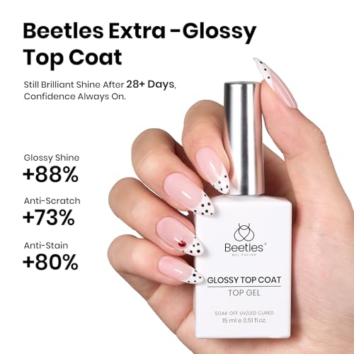 Beetles Gel Nail Kit - Clear 4 Pcs 15ml Base & Top Coat Set