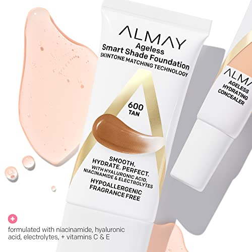 Almay Anti-Aging Smart Shade Foundation with Hyaluronic Acid, 1 Fl Oz