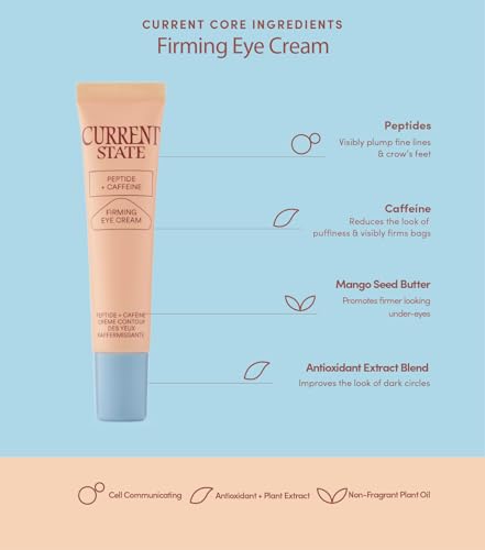 CURRENT STATE Peptide + Caffeine Eye Cream for Dark Circles - Lightweight Under Eye Treatment