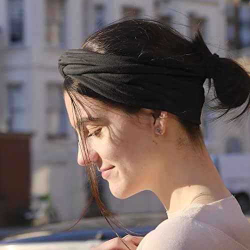 DRESHOW Women's Elastic Knotted Headbands - 8 Pack Non-Slip Hair Wraps