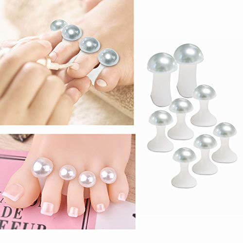 AISIBO Silicone Toe Separators for Pedicure - 8pcs Nail Polish Spacers & Spreaders