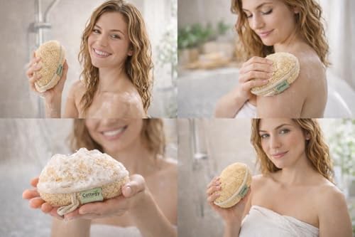 Cottegy Natural Egyptian Loofah Body Scrubber - Eco-Friendly Exfoliator