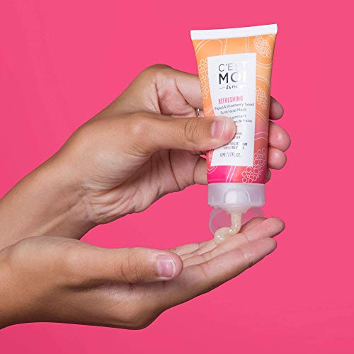 C'est Moi Papaya & Strawberry Seed Scrub Facial Mask - Hydrating & Balancing 1.7 oz