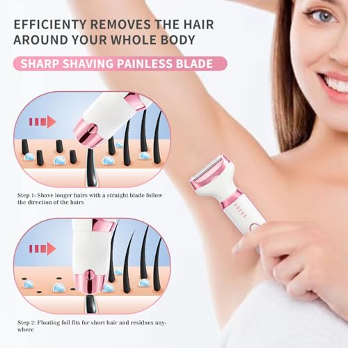Ourcec 5-in-1 Electric Women's Shaver - Waterproof Painless Hair Remover