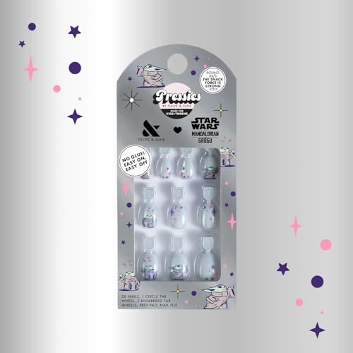 Olive & June Kids Pressies Press-On Nails - The Snack Force is Strong, Easy No-Glu Manicure for Tweens