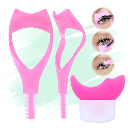 JIMIRE 3-in-1 Mascara Shield & Eyeliner Aid Set for Beginners