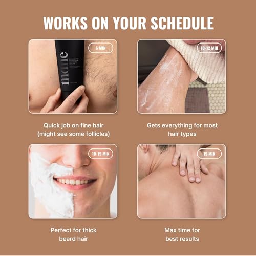 Superior Mane Razorless Hair Removal Cream for Men ? Painless Body & Intimate Hair Removal, No Razor Burn ? Rinse-Free Formula with Cooling Effect, Aloe Vera, Witch Hazel & Green Tea ? 150ml