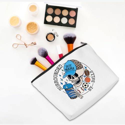 CQM Multicolor Skeleton Makeup Bag for Mom - Funny Cosmetic Organizer Gift