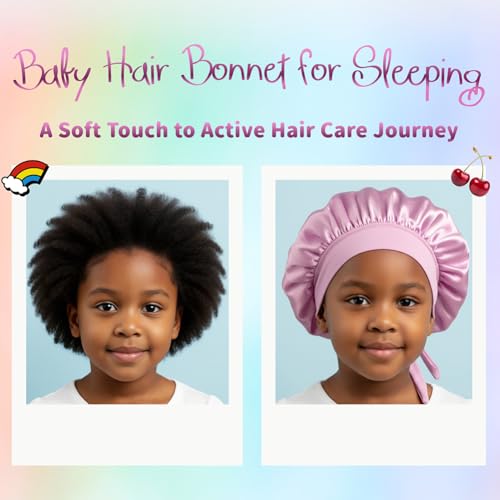 Kids Satin Bonnet for Girls & Boys - Hair Protection Sleep Cap