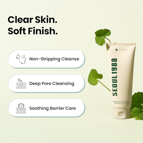 K-SECRET Seoul 1988 Cica Cleansing Foam - Daily Facial Cleanser, 150ml