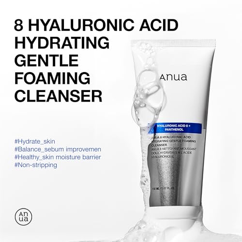ANUA Hydrating Foaming Cleanser with Hyaluronic Acid, 5.07 fl oz