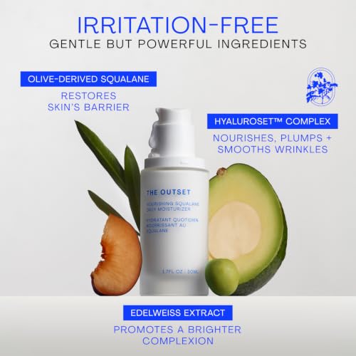 The Outset Squalane Daily Face Moisturizer - Hydrating Barrier Repair Cream