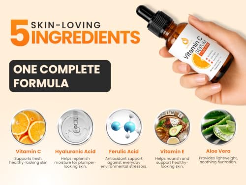 LIGHTGLOW Vitamin C Serum for Face – Anti-Aging & Dark Spot Corrector