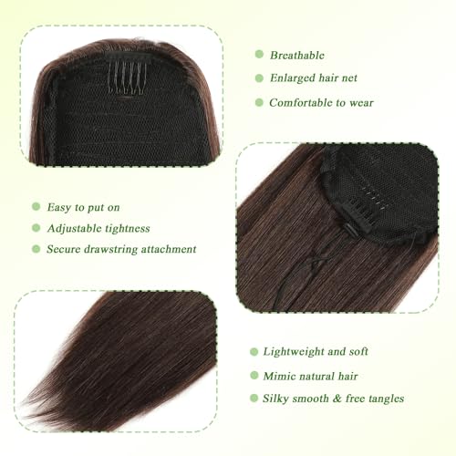 24 Inch Straight Drawstring Ponytail Extension - YVQJLLS #6