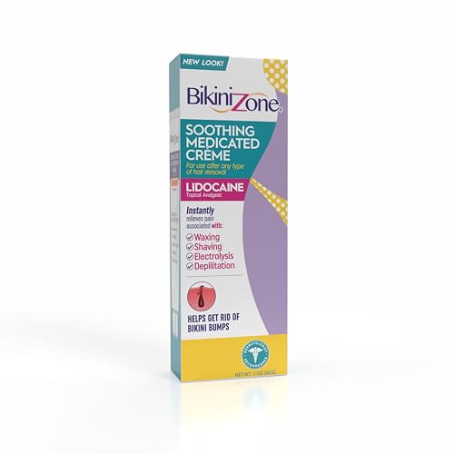 Bikini Zone Medicated After Shave Cr?me with Soothing Lidocaine, 1 Oz, 1 Pack