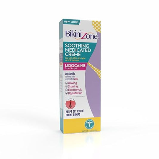 Bikini Zone Medicated After Shave Cr?me with Soothing Lidocaine, 1 Oz, 1 Pack