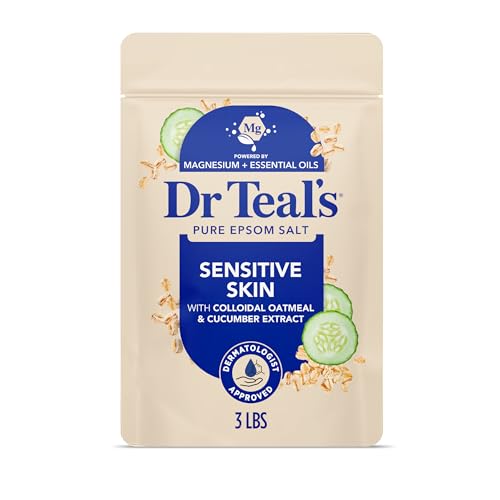 Dr Teal's Epsom Salt Magnesium Soak for Sensitive Skin, 3 lbs