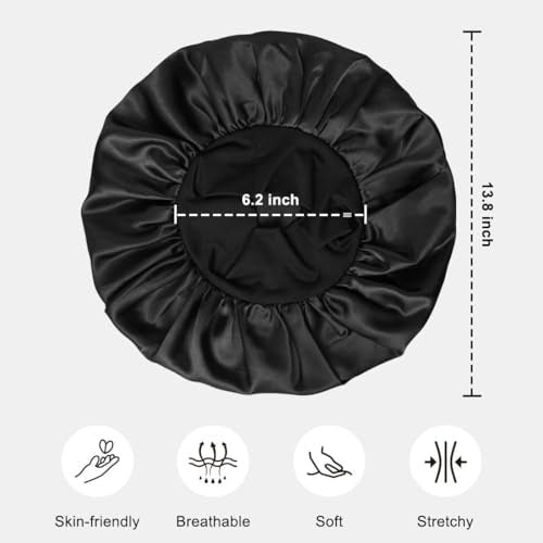 Satin Silk Bonnet for Men - Sleep Cap with Wide Band