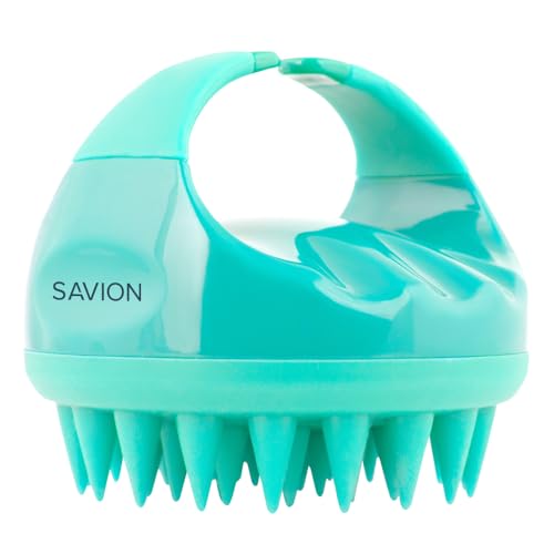 SAVION Scalp Massager Brush for Stress Relief & Dandruff Removal
