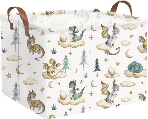 Cute Dinosaur Storage Basket for Kids - Rectangular Laundry Bin