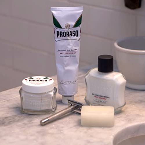 Proraso Natural Alum Block Post-Shave Stone - 100% Potassium Alum for Razor Burn Relief