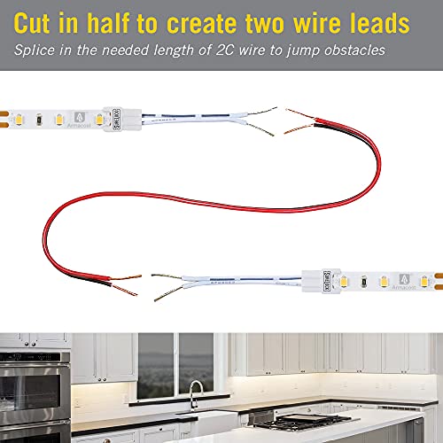 Armacost Lighting SureLock White LED Tape Light Connector - 5 Pack