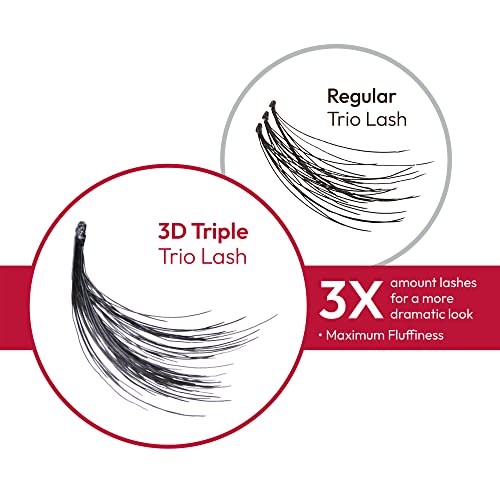 i-ENVY Medium Black 3D Triple Lashes - Reusable False Eyelash Clusters
