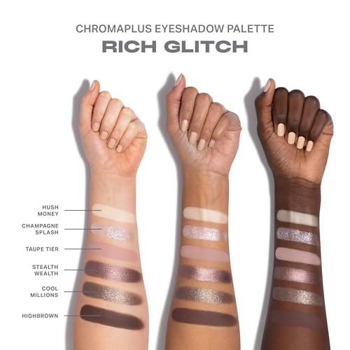 Morphe ChromaPlus 6-Pan Eyeshadow Palette - Rich Glitch High-Pigment Makeup