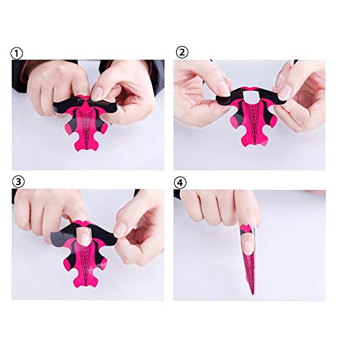500pcs Nail Forms Extension Tips Guide French DIY Tool Fish Acrylic