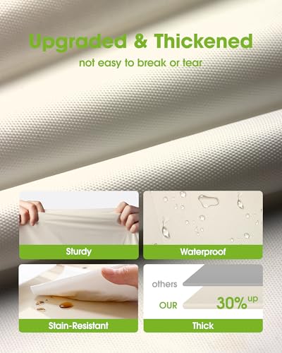 Beige Disposable Tablecloths - 6 Pack, 54" x 108" for Events