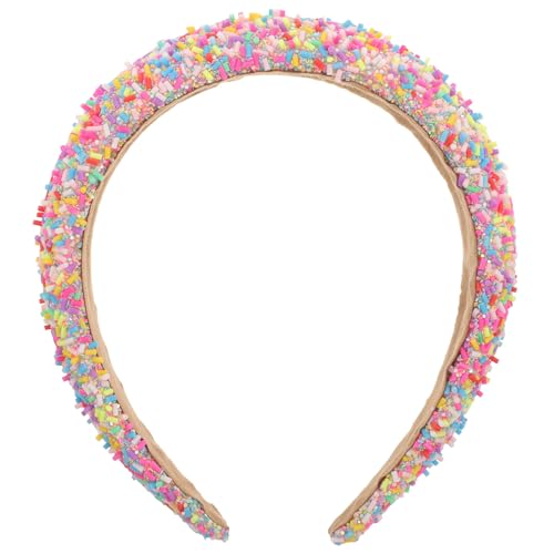 Wide Candy Headbands for Women Girls - Padded Donut & Rainbow Hair Accessories