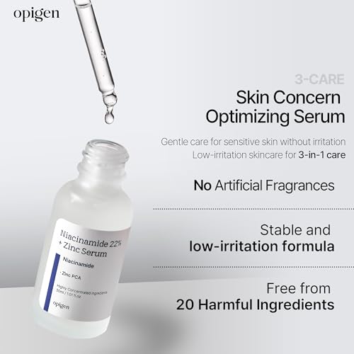Niacinamide 22% + Zinc Face Serum for Pore Reduction & Acne Control - 1oz