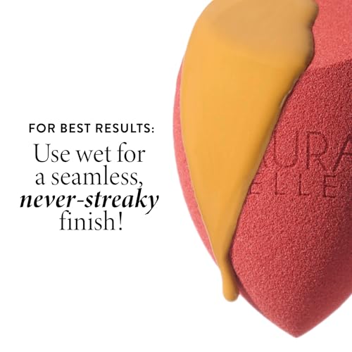 LAURA GELLER Full Face Makeup Blending Sponge Set 16, Teardrop Shape, Liquid Foundation & Concealer Applicator