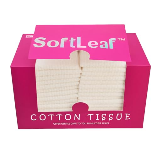 SoftLeaf Disposable Face Towels XXL - 72 Count (Pack of 2) for Gentle Skin Care