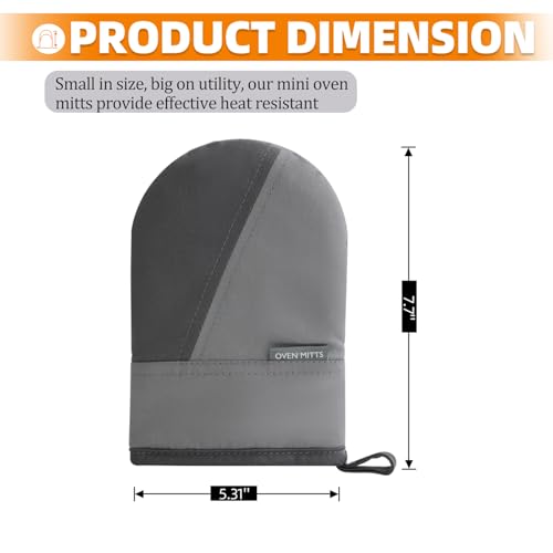 HULOSAN Mini Oven Mitts - 500°F Heat Resistant Kitchen Gloves