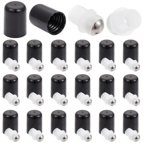 GORGECRAFT 24 Sets Roller Tops Essential Oil Bottles 9mm Inserts Kit