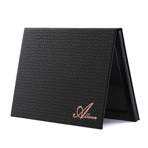 Allwon Empty Magnetic Makeup Palette with Mirror - Medium Black Case