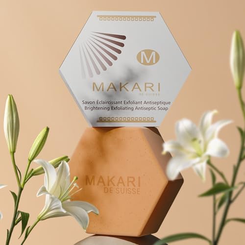 MAKARI Classic Exfoliating Antiseptic Soap - Brightening Bar, 7 oz