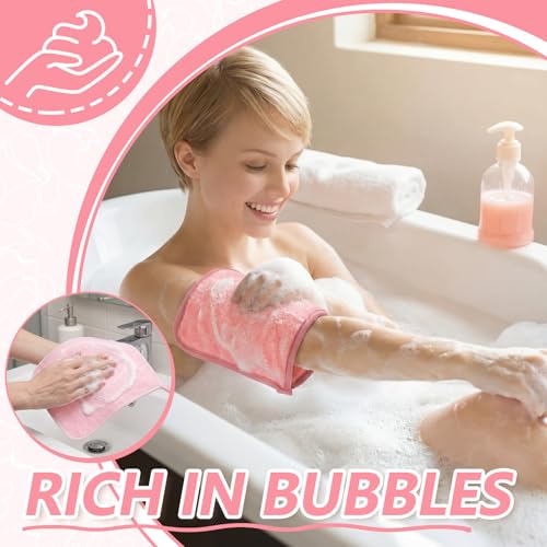 Tudomro 10-Piece Exfoliating Washcloths - Double-Sided Bath Scrub Towels