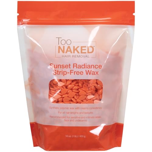 Too Naked Sunset Radiance Strip-Free Wax - Hypoallergenic & Fragrance-Free, 16 oz